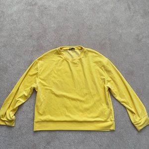 Zara Yellow Velvet Sweater
